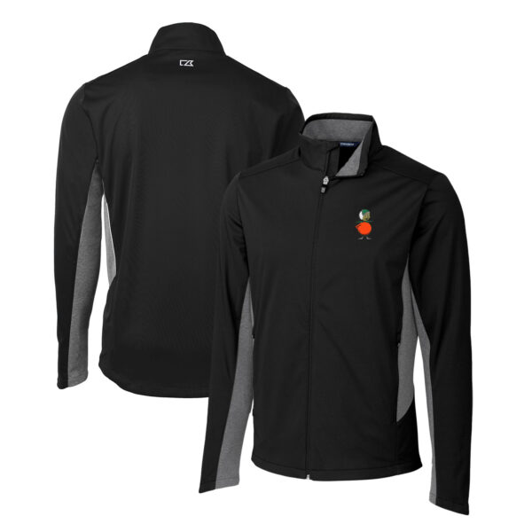 Men's Cutter & Buck Black UCF Knights Navigate Softshell Full-Zip Jacket - Image 5