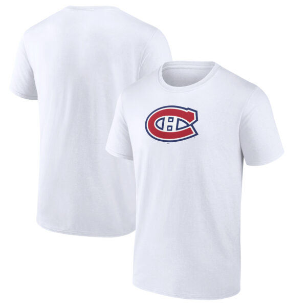 Men's White Montreal Canadiens Team Primary Logo Graphic T-Shirt