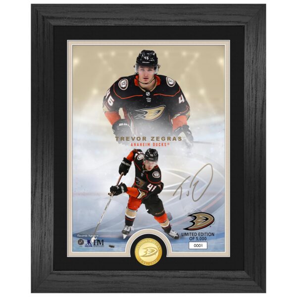 Highland Mint Trevor Zegras Anaheim Ducks 13'' x 16'' Framed Photo Collage Mint