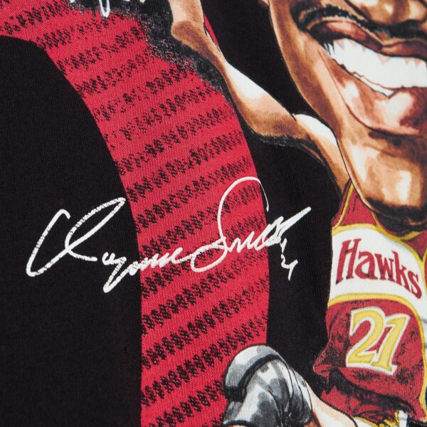 Men's Mitchell & Ness Dominique Wilkins Black Atlanta Hawks Hardwood Classics Caricature T-Shirt - Image 10