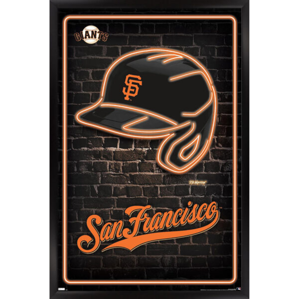 San Francisco Giants 24.25" x 35.75" Framed Team Poster - Image 5