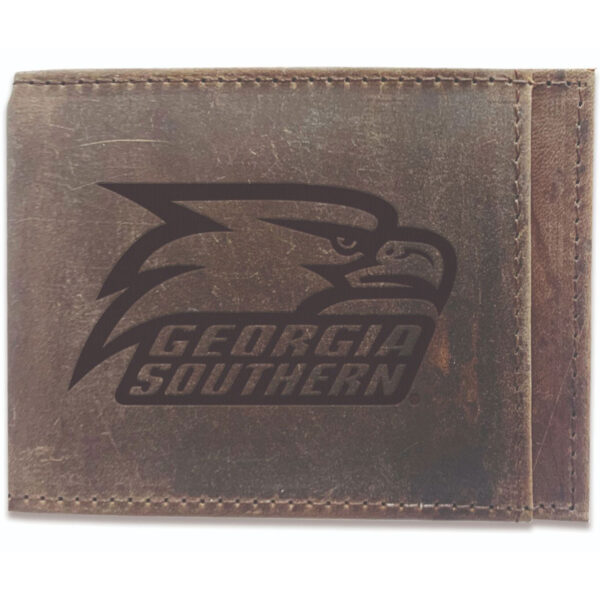 Brown Georgia Southern Eagles Bifold Leather Wallet