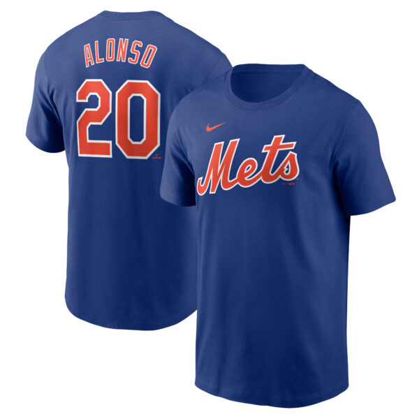 Men's Nike Pete Alonso Royal New York Mets Fuse Name & Number T-Shirt - Image 5