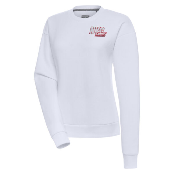 Women's Antigua  White New York Giants Victory Pullover Sweatshirt