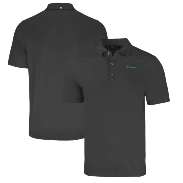 Men's Cutter & Buck Heather Black Florida A&M Rattlers Big & Tall Forge Eco Stretch Recycled Polo - Image 5
