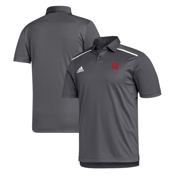 Men's adidas Gray Rutgers Scarlet Knights Team Issue Polo - Image 3