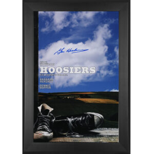 Gene Hackman Hoosiers Autographed Framed 10" x 16" Movie Poster
