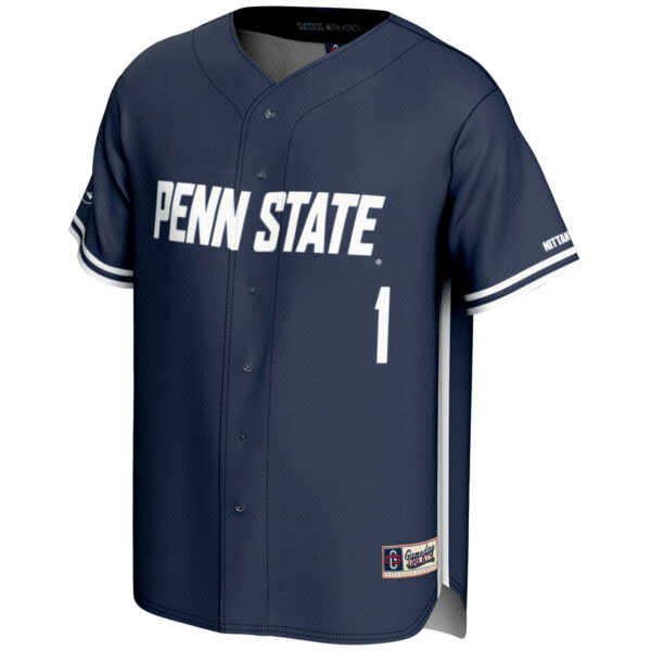 Men's GameDay Greats #1 Navy Penn State Nittany Lions Lightweight Baseball Fashion Jersey - Image 6