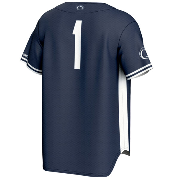 Men's GameDay Greats #1 Navy Penn State Nittany Lions Lightweight Baseball Fashion Jersey - Image 7
