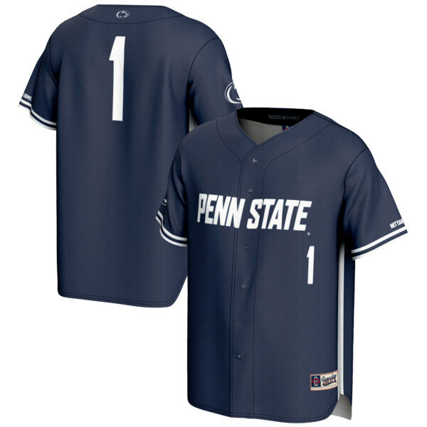 Men's GameDay Greats #1 Navy Penn State Nittany Lions Lightweight Baseball Fashion Jersey