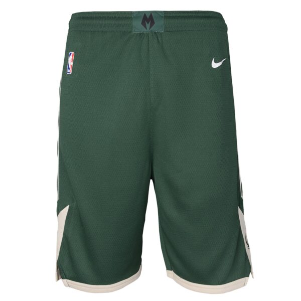 Youth Nike Hunter Green Milwaukee Bucks Swingman Performance Shorts – Icon Edition - Image 4