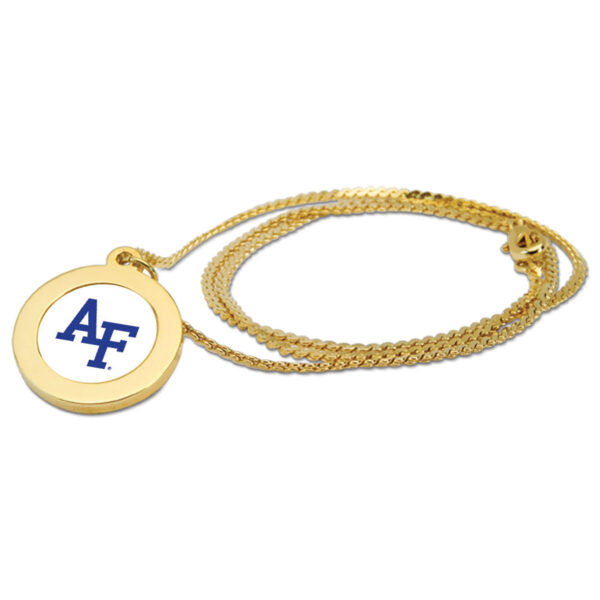 Gold Air Force Falcons Pendant Necklace