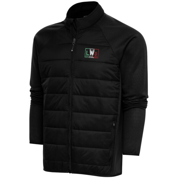 Men's Antigua Heather Gray Chicago Cubs Metallic Victory Full-Zip Hoodie
