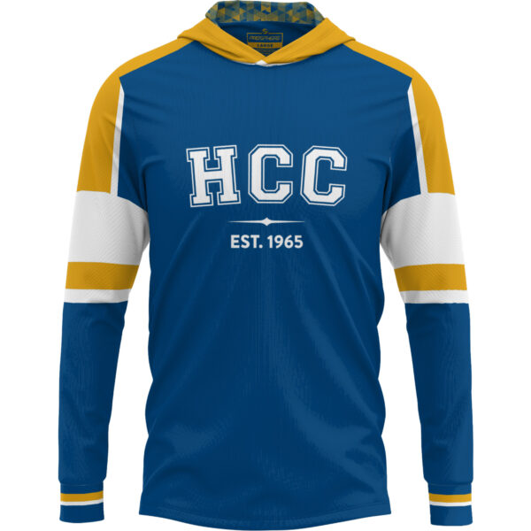 Men's ProSphere  Blue Hopkinsville Community College Long Sleeve Hoodie T-Shirt - Image 6
