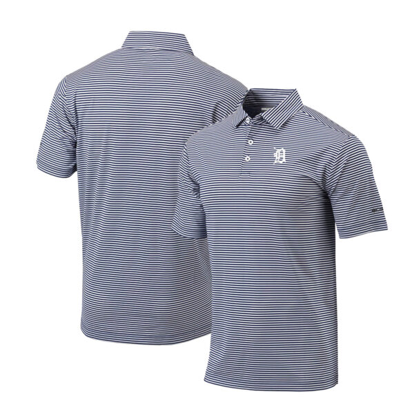 Men's Columbia Navy Detroit Tigers Omni-Wick Club Invite Polo - Image 5