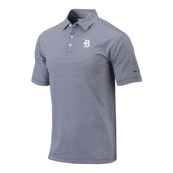 Men's Columbia Navy Detroit Tigers Omni-Wick Club Invite Polo - Image 3