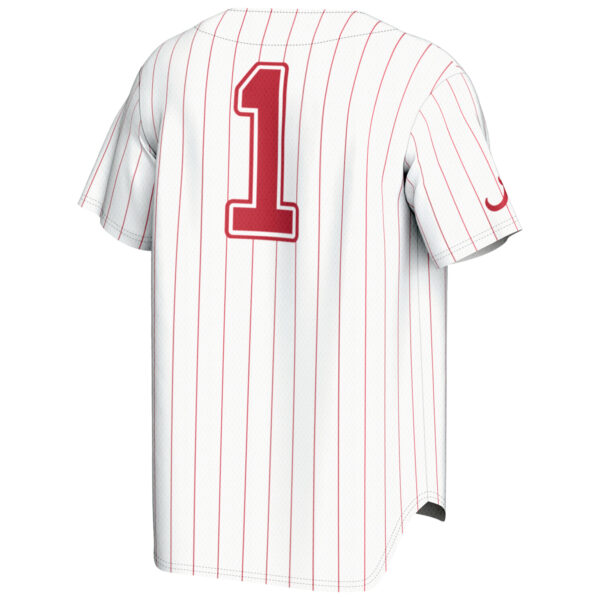Youth GameDay Greats #1 White Alabama Crimson Tide Lightweight Baseball Fashion Jersey - Image 7