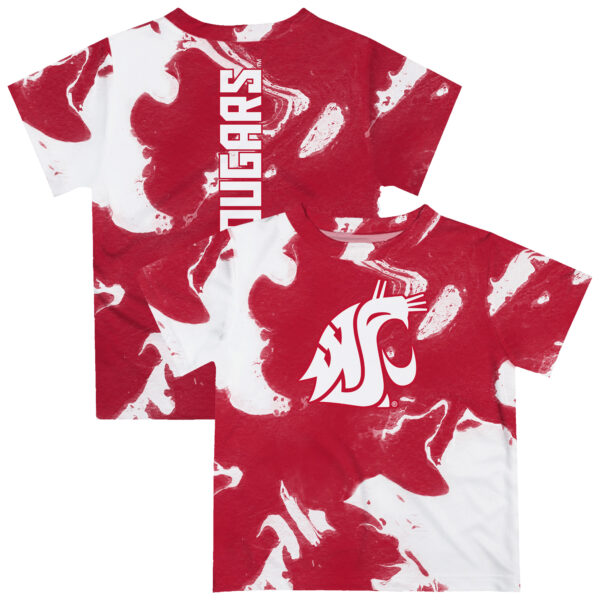 Infant Vive La Fete Crimson/White Washington State Cougars Marble Print T-Shirt - Image 5