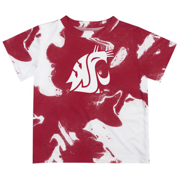 Infant Vive La Fete Crimson/White Washington State Cougars Marble Print T-Shirt - Image 6