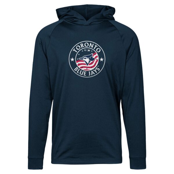 Men's Levelwear Navy Toronto Blue Jays Dimension Platoon Pullover Hoodie - Image 6