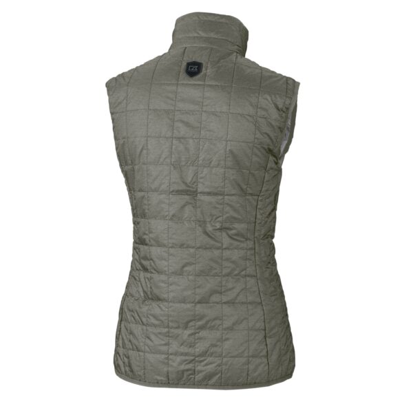 Women's Cutter & Buck Charcoal Seattle Mariners Rainier PrimaLoft Eco Insulated Full-Zip Puffer Vest - Image 7