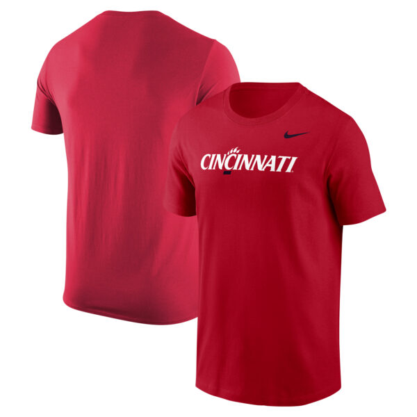 Men's Nike Red Cincinnati Bearcats Logo T-Shirt - Image 5