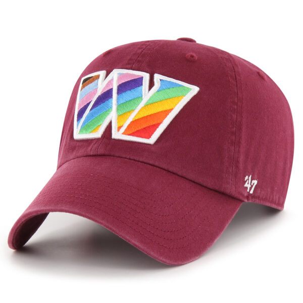 Men's '47 Burgundy Washington Commanders Pride Clean Up Adjustable Hat - Image 5
