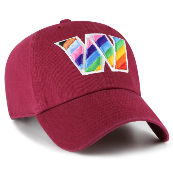 Men's '47 Burgundy Washington Commanders Pride Clean Up Adjustable Hat - Image 6