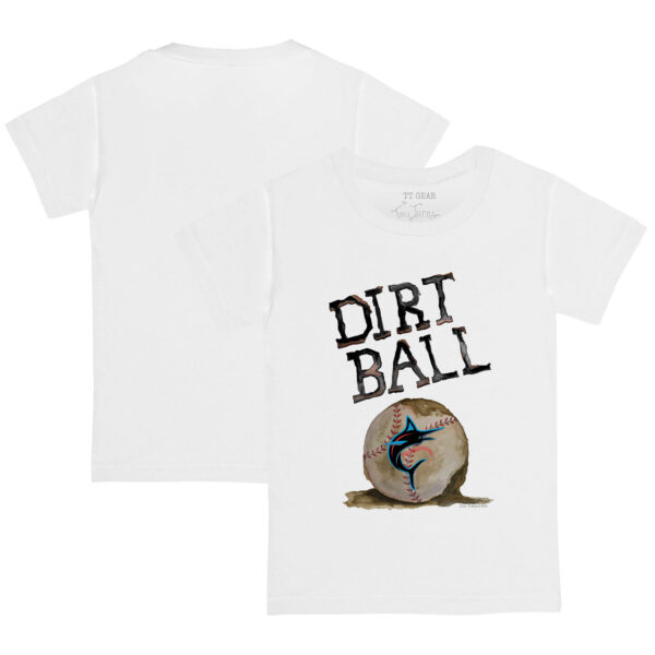 Infant Tiny Turnip White Miami Marlins Dirt Ball T-Shirt