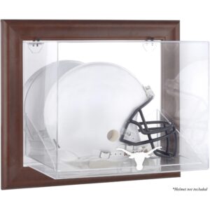 Texas Longhorns Brown Framed Wall-Mountable Helmet Display Case