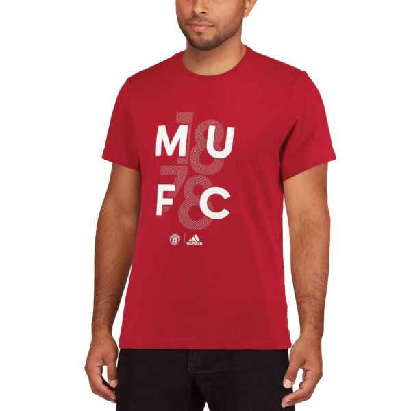 Men's adidas Red Manchester United GR Go T-Shirt - Image 10