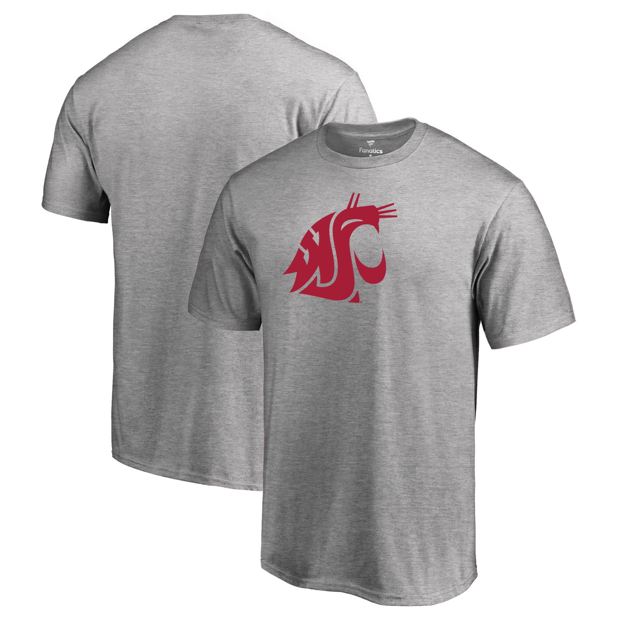 Men's Ash Washington State Cougars Primary Team Logo T-Shirt - Image 2