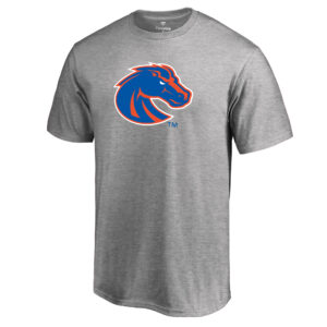 Men's Ash Boise State Broncos Primary Team Logo T-Shirt