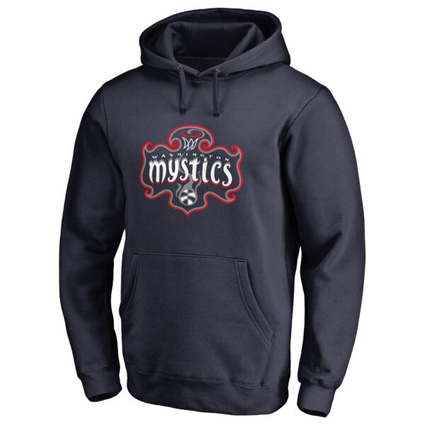 Men's Navy Washington Mystics Primary Logo Pullover Hoodie