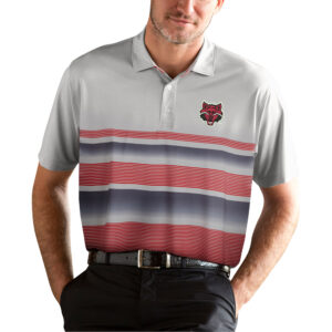 Men's Red Arkansas State Red Wolves Vansport Pro Fade Stripe Polo