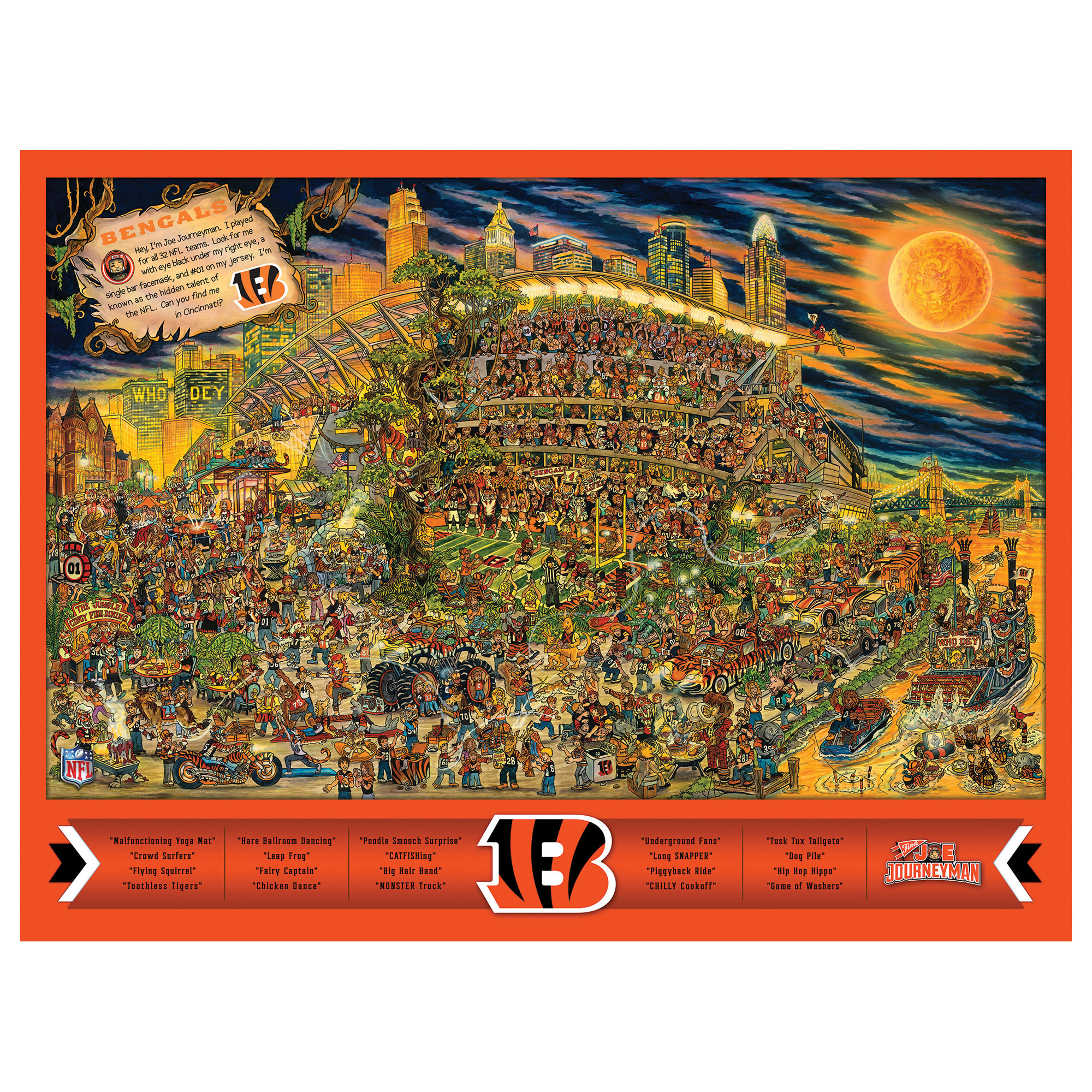 Cincinnati Bengals 500-Piece Joe Journeyman Puzzle