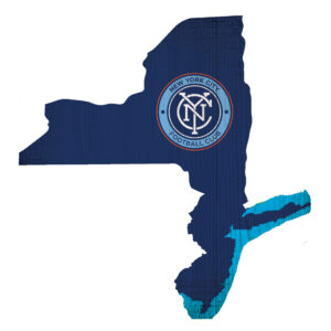 New York City FC 12'' x 12'' Logo State Sign