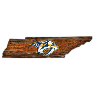 Nashville Predators Distressed State Cutout Sign