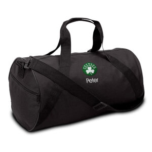 Youth Black Boston Celtics Personalized Duffel Bag