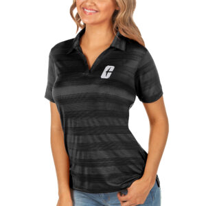 Women's Antigua Black Charlotte 49ers Compass Polo