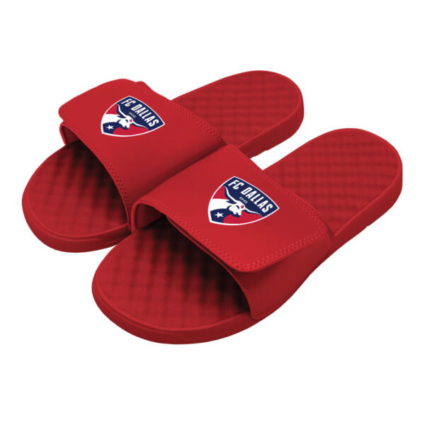 Youth ISlide Red FC Dallas Primary Logo Slide Sandals