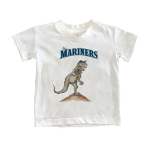 Toddler Tiny Turnip White Seattle Mariners TT Rex T-Shirt