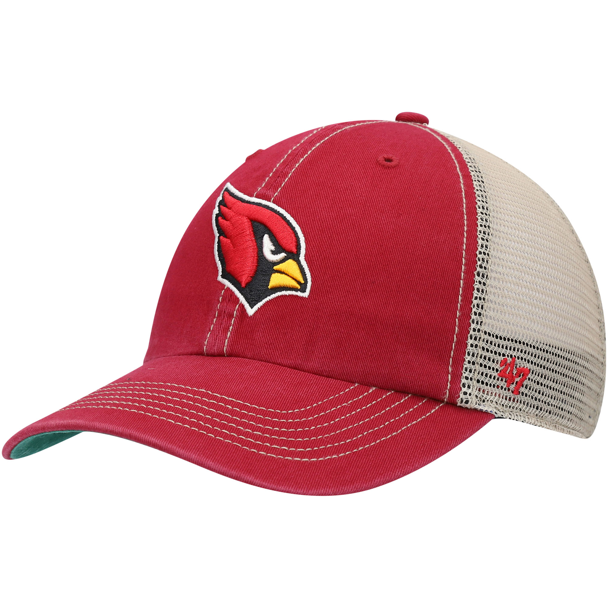 Men's '47 Cardinal/Natural Arizona Cardinals Trawler Trucker Clean Up Snapback Hat - Image 2