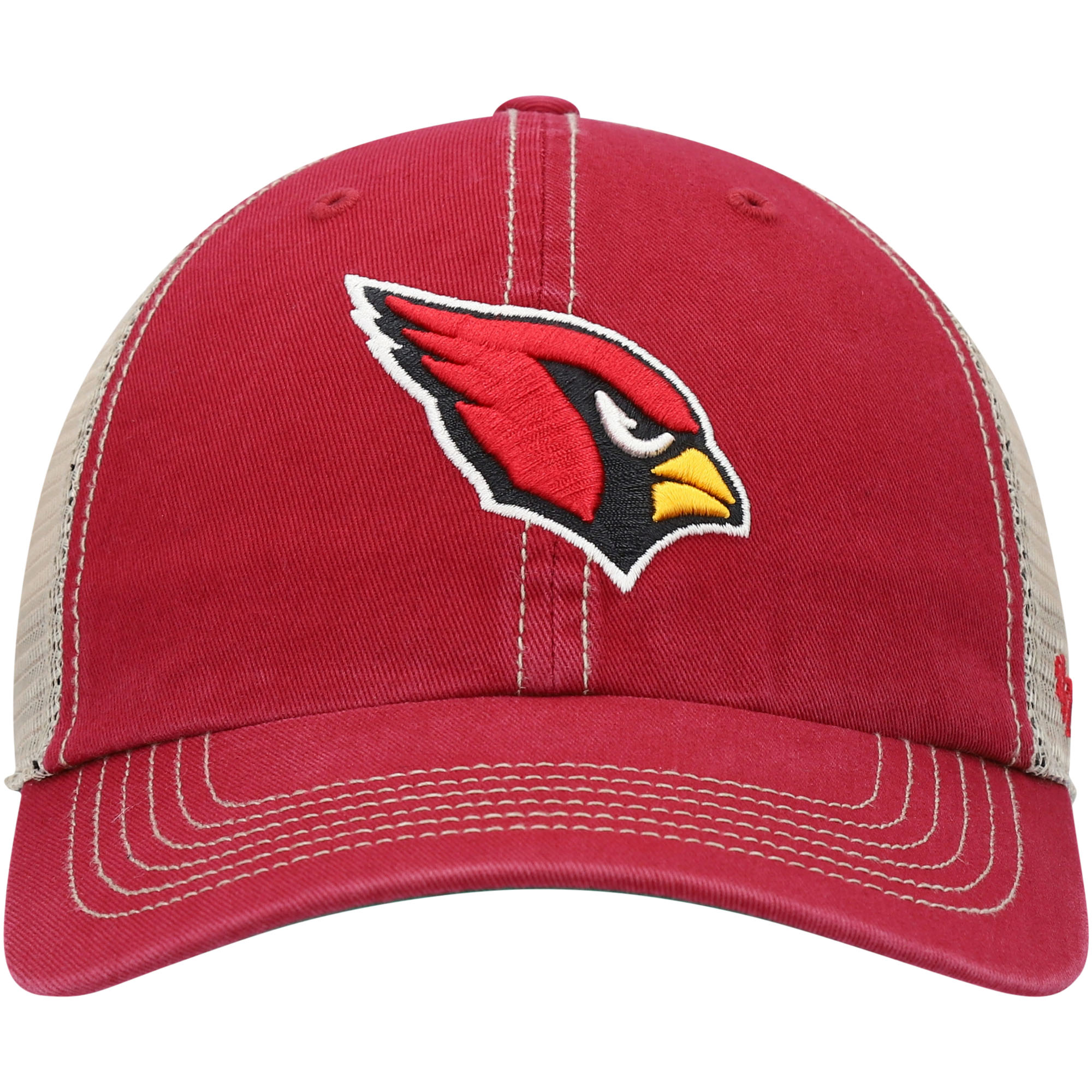 Men's '47 Cardinal/Natural Arizona Cardinals Trawler Trucker Clean Up Snapback Hat - Image 3