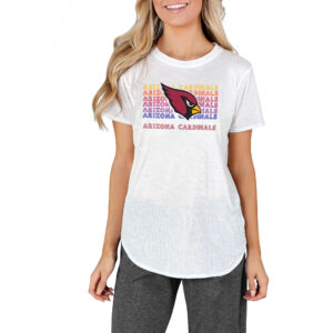 Women's Concepts Sport White Arizona Cardinals Gable Knit T-Shirt
