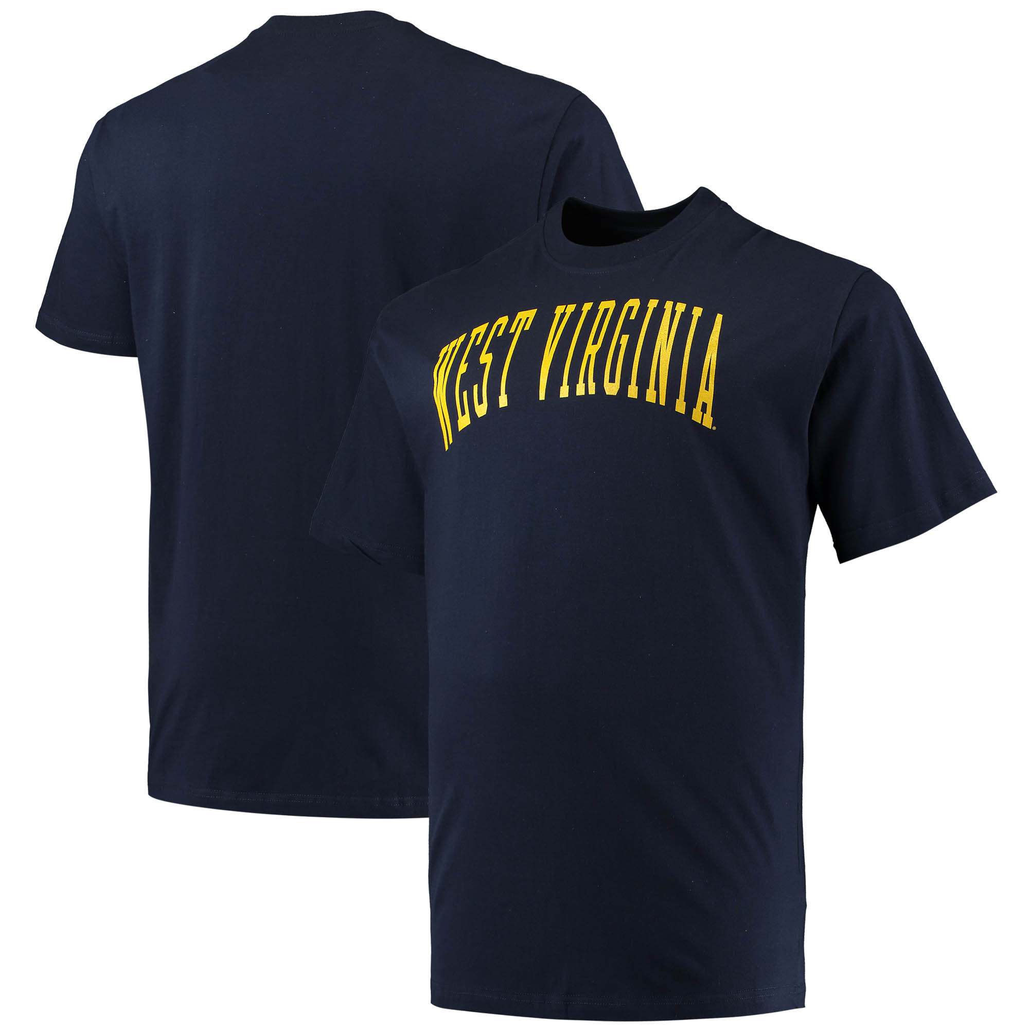 Men's Champion Navy West Virginia Mountaineers Big & Tall Arch Team Logo T-Shirt - Image 5