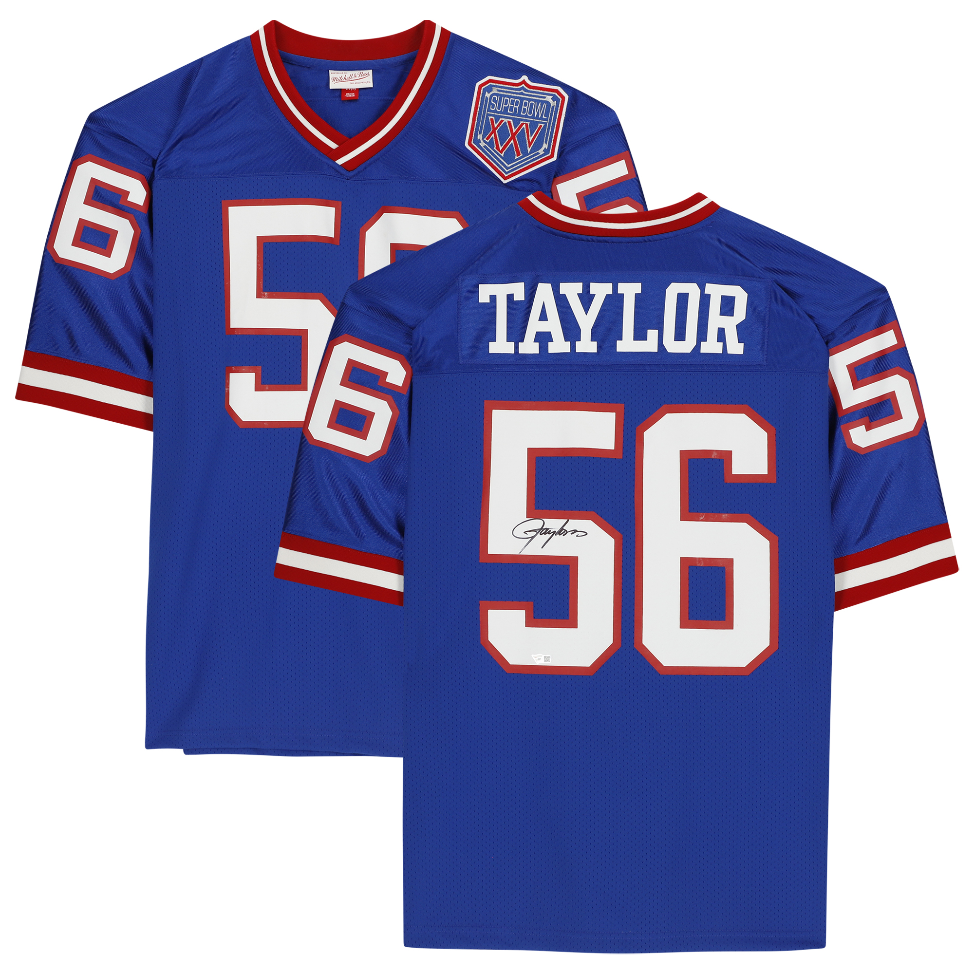 Lawrence Taylor New York Giants Autographed Mitchell & Ness Royal 1990 Authentic Jersey - Image 6
