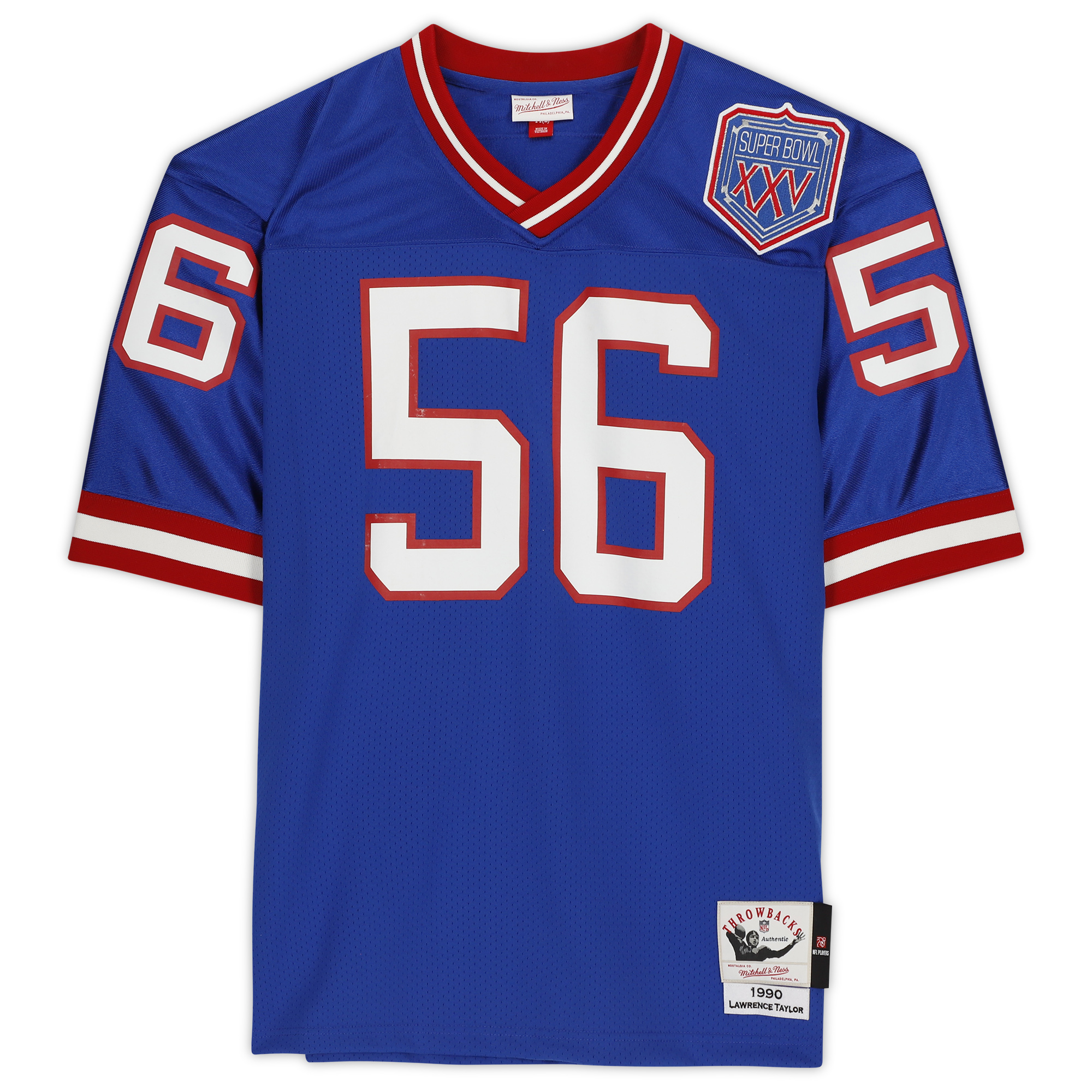 Lawrence Taylor New York Giants Autographed Mitchell & Ness Royal 1990 Authentic Jersey - Image 8