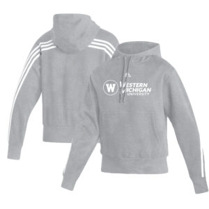 Women's adidas Heathered Gray Western Michigan Broncos Fashion Pullover Hoodie