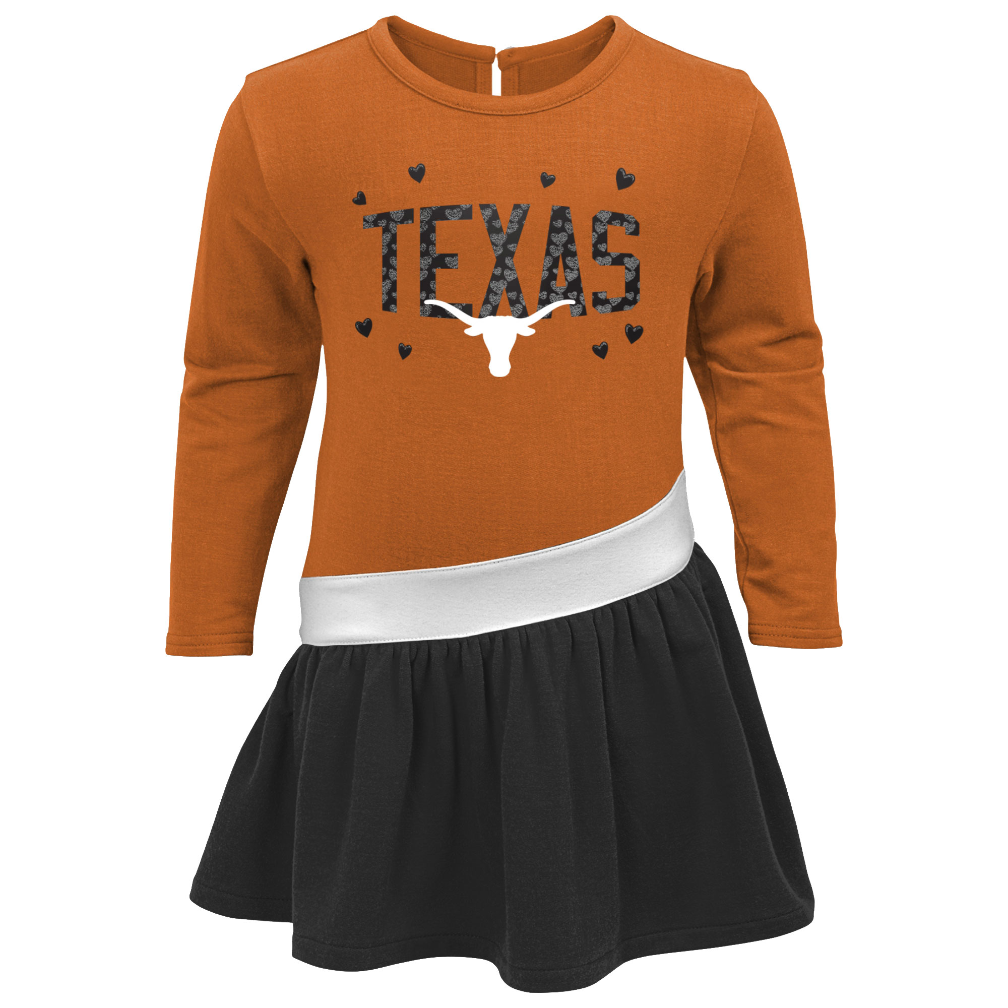 Girls Preschool Texas Orange Texas Longhorns Heart to Heart French Terry Dress - Image 6
